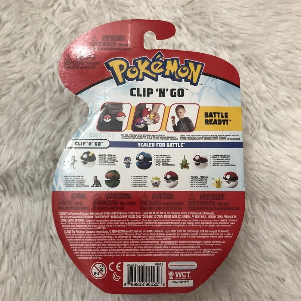 Pokemon Clip ‘N’ Go Pikachu + Poke Ball Toy New
